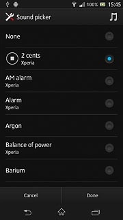 Once you've found an alarm tone you like, press Done.