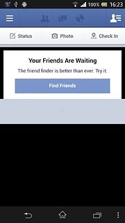 Press the menu icon.