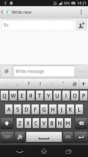 Press the language icon repeatedly to change writing language.
