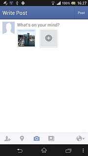 Write the required text and press Post.