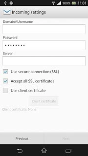 Press Use client certificate to turn the function on or off.