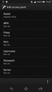 Press the menu icon.