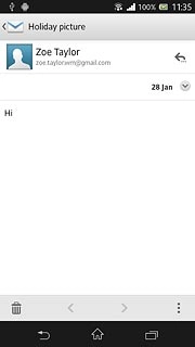Press the reply icon.