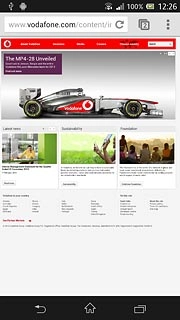 Press the menu icon.