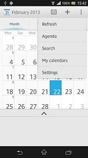 Press Settings.Follow the instructions on the display to select the required settings for the calendar.