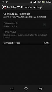 Press Configure Wi-Fi hotspot.