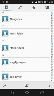 Press the required contact.