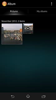 Press the required picture or the required video clip.