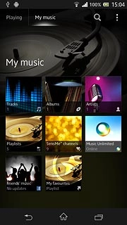 Press the My music tab.Go to the required folder.