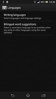 Press the return icon.