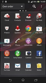 No matter what you’re doing on your phone, you can return to standby mode at any time by pressing the home icon.