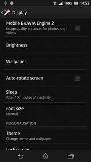 Press the home icon to return to standby mode.