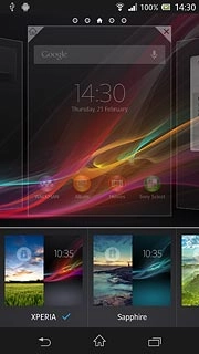 Press the home icon to return to standby mode.