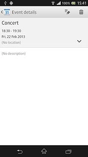Press the return icon to return to the list of appointments.