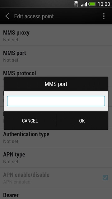 Key in 8080 and press OK.