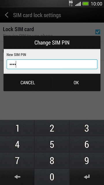 Key in a new four-digit PIN and press OK.