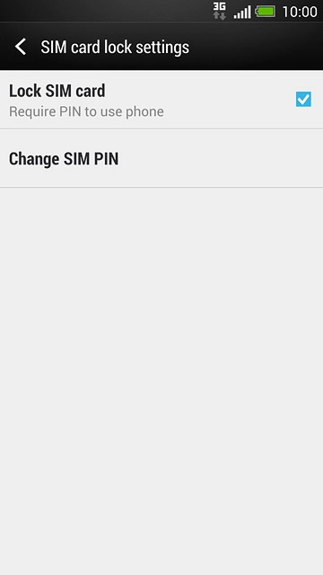 Press Lock SIM card to turn the function on or off.
