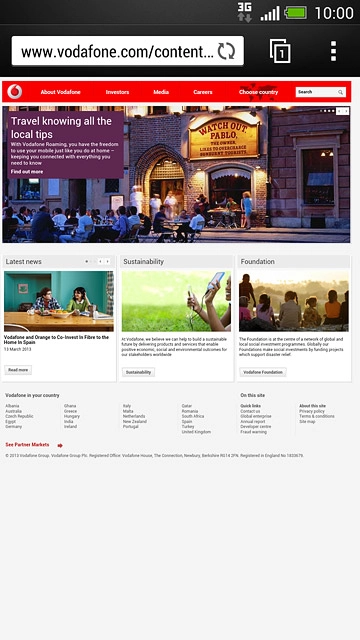 Press the address bar.