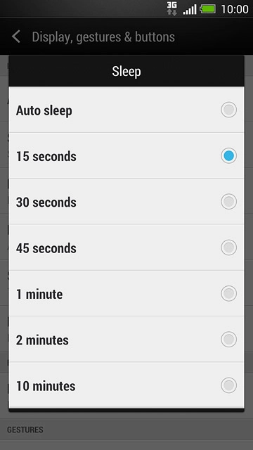 Press the required period.