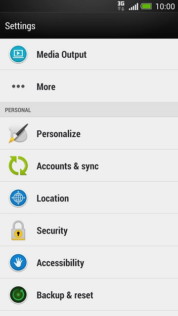 Press Backup & reset.