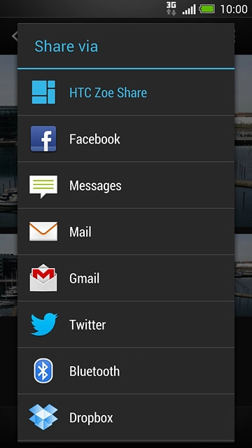 Press one of the following services:Facebook, go to 3a.