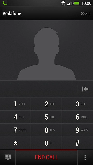 Press END CALL to end the call.