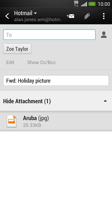 Press the send icon.