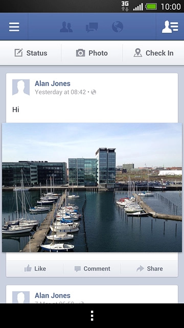 Press the menu icon.