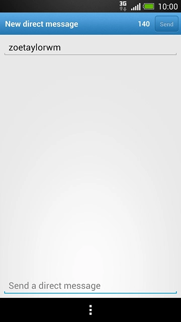 Press Send a direct message.