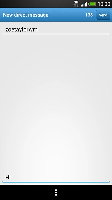 Write the required text and press Send.