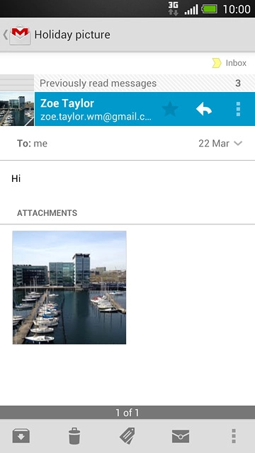 Press the reply icon.