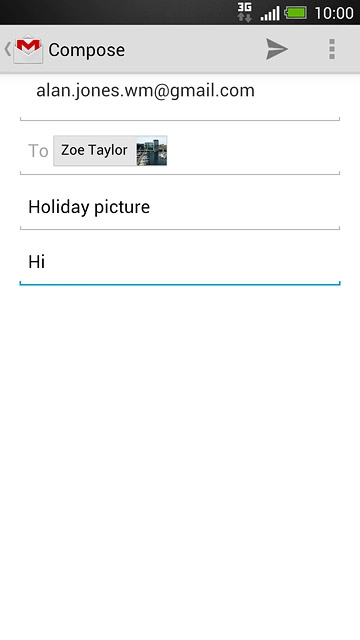 Write the required text and press the send icon.