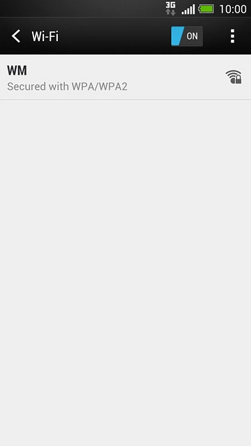 A list of Wi-Fi networks within range is displayed.Press the required Wi-Fi network.
