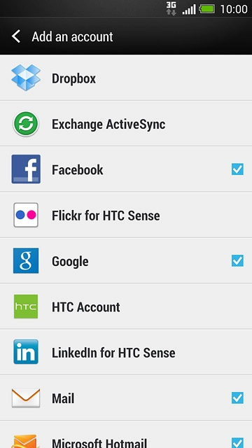Press the required social network or the required email account.