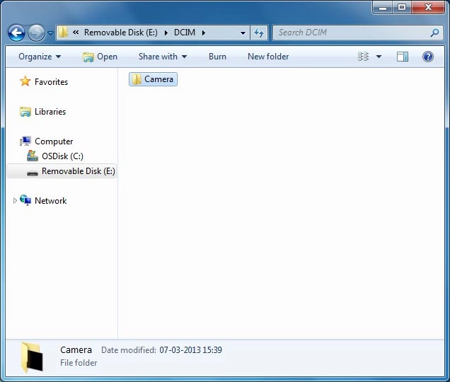 Go to the required folder in your phone's file system.