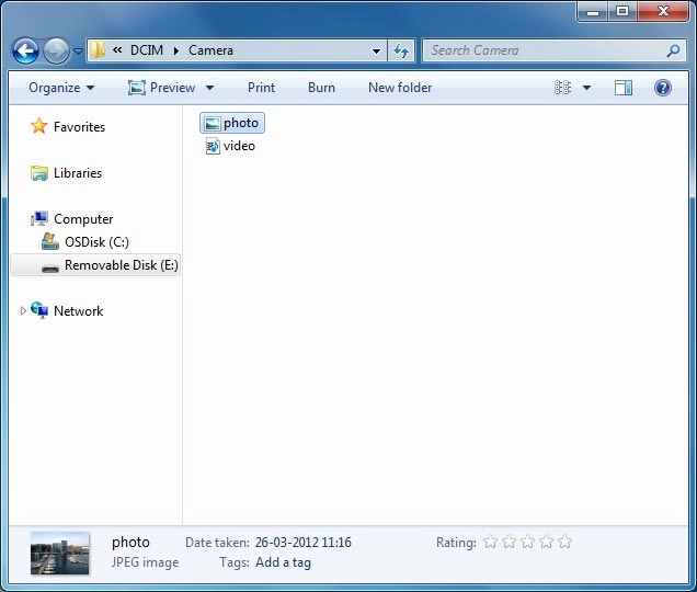 Highlight the required file and move or copy it to your computer.