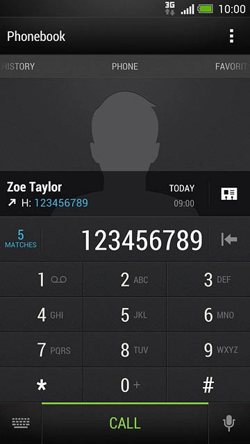 Key in the required number and press CALL.