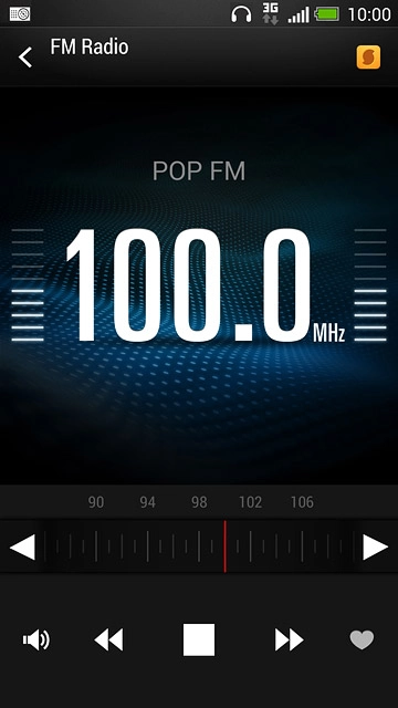 Slide the dial right or left to select the required frequency.