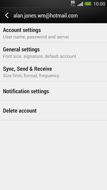 Press Delete account.