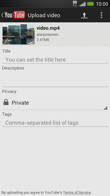 Press You can set the title here and key in the required text.