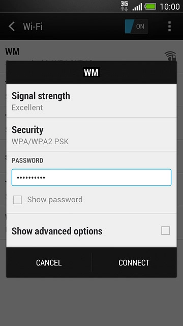 Follow the instructions on the display to select security settings, if required.Press CONNECT.