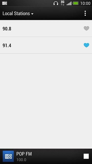 Press the menu icon.