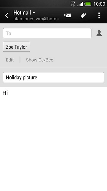 Press the attachment icon.