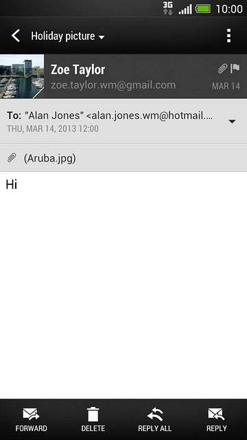 Press REPLY.Write your email message.
