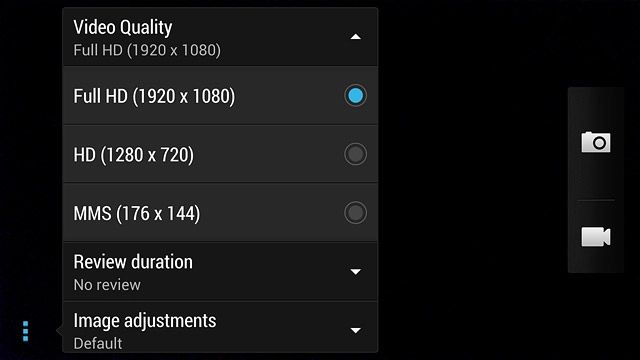 Press the required resolution.
