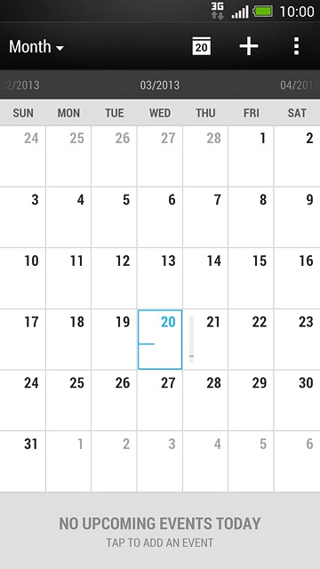 Press the new appointment icon.
