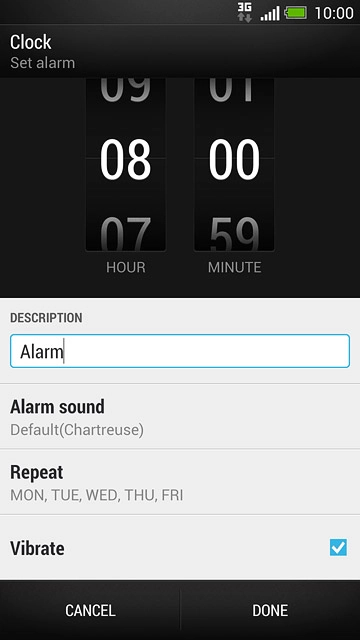 Press Vibrate to turn the function on or off.