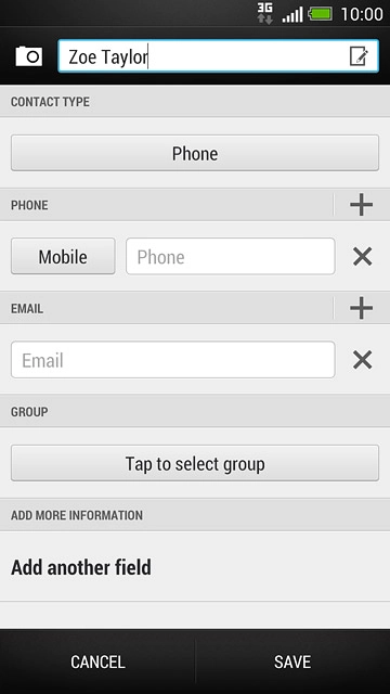 Press the field below 