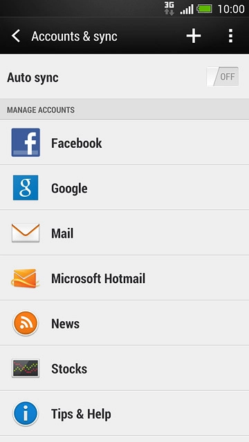Press the add account icon.