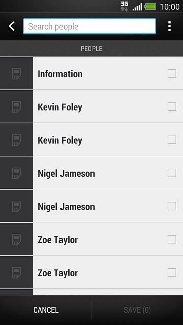 Press the menu icon.